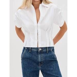 NEW HEVRON opal top in white